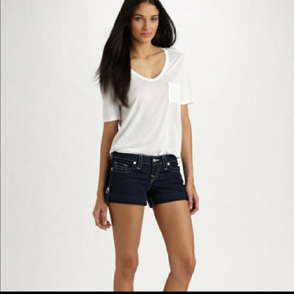 True Religion PAVE JESS Cuffed Sexy Shorts